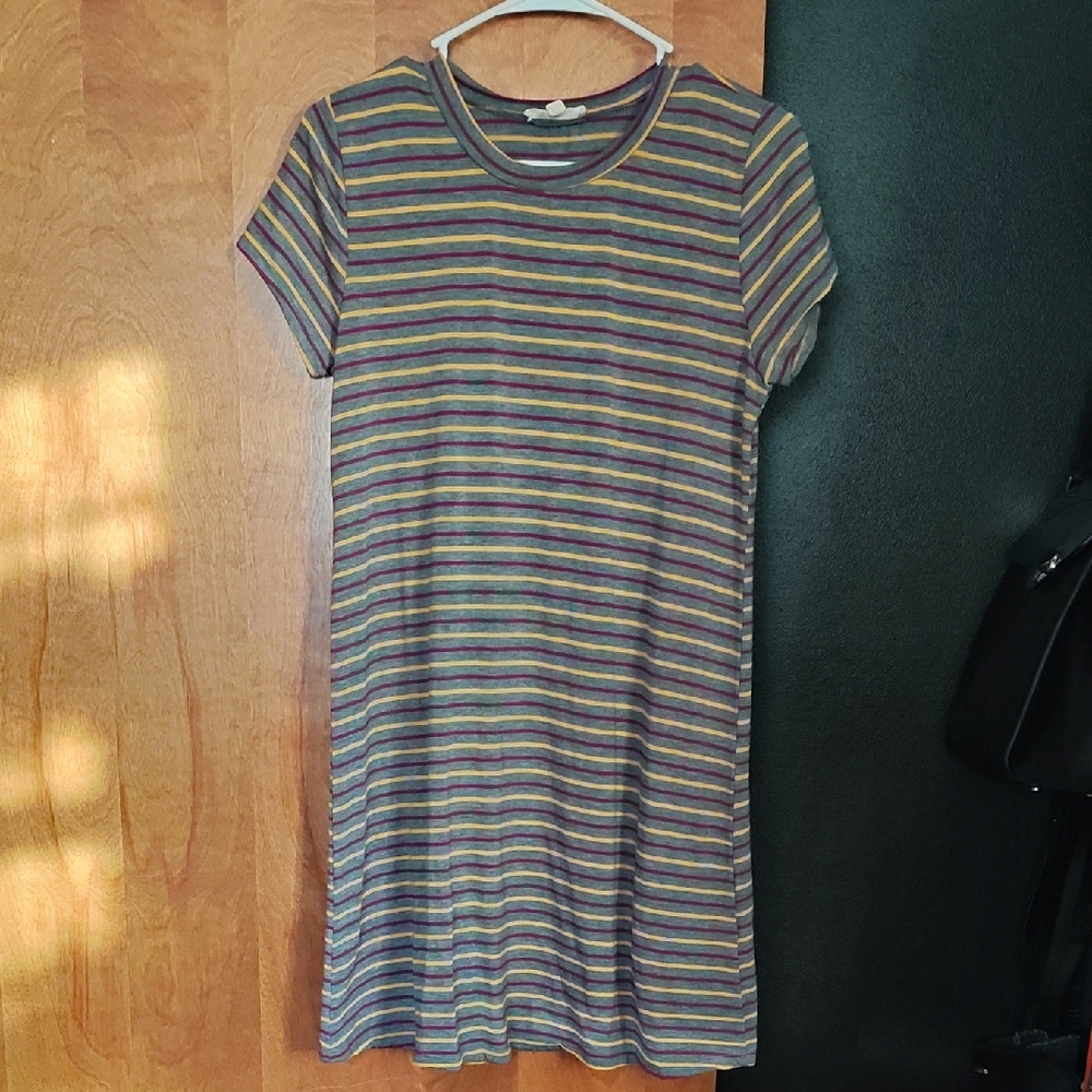 Rolla Coster Purple and Gold Striped Mini Dress